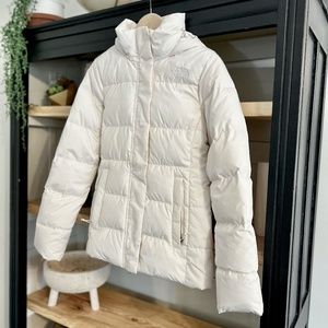 North Face goose down hooded puffer jacket